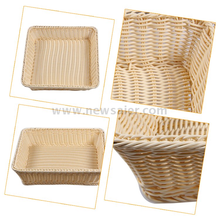Square Imitation Bread And Fruit Basket