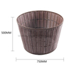 Round Bucket Shape Plastic Basket with Spary Paint Iron Structure