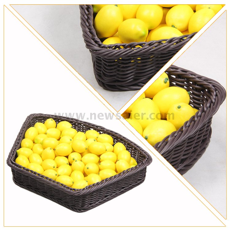 Sector Pp Rattan Basket for Bread Fruits in Supermarket