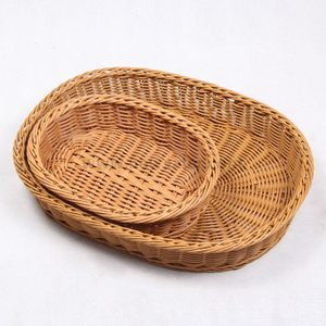 Oval Handmade Plastic Storage Basket