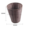 Round Bucket Shape Plastic Basket with Spary Paint Iron Structure