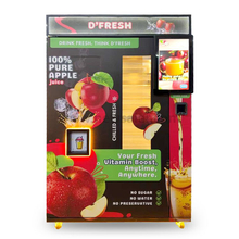 Coin Bill QR Code Credit Card Fresh Apple Juice Vending Machine