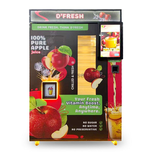 Coin Bill QR Code Credit Card Fresh Apple Juice Vending Machine