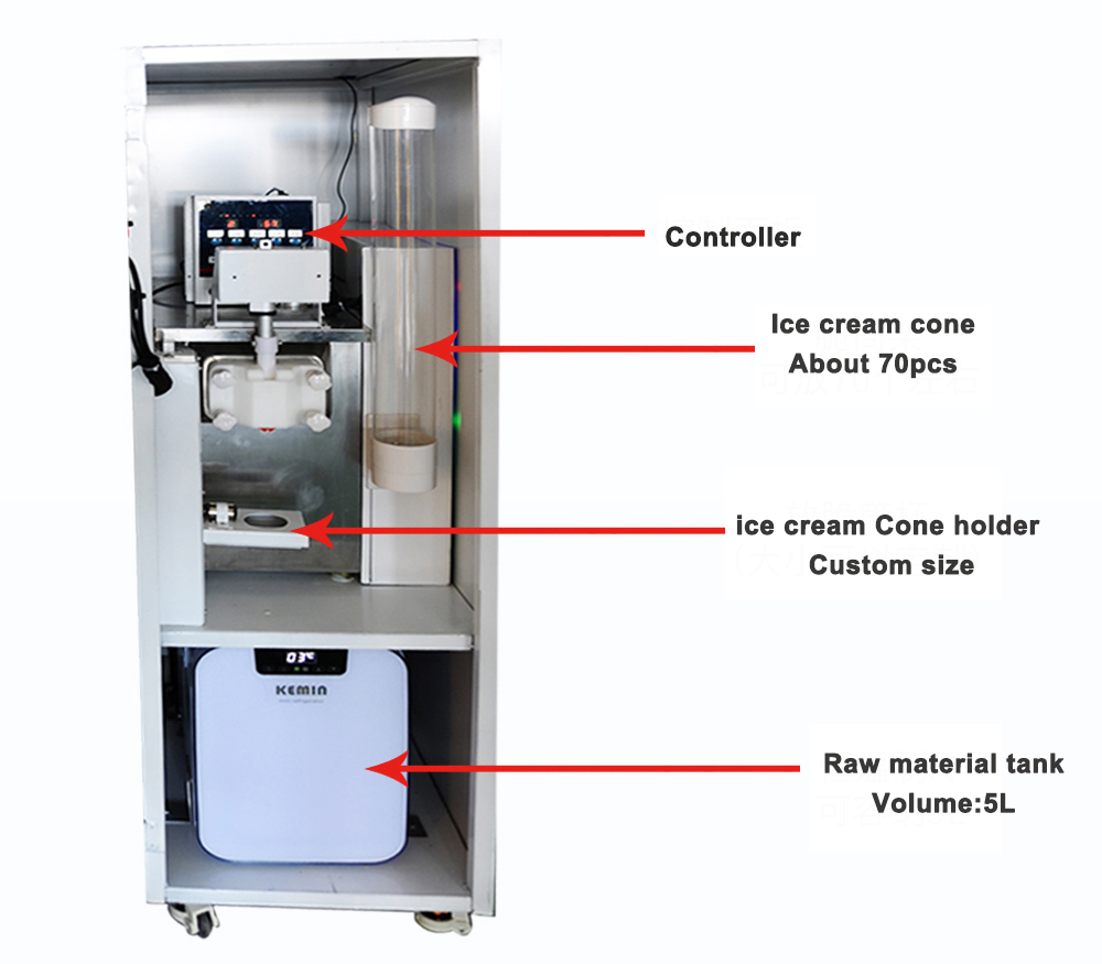 Coin operated 2024 ice cream machine